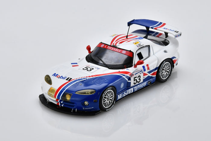 1:43 scale model Dodge (Chrysler) Viper GTS-R (GT2 Class Winner, Le Mans 1998) by Spark | Front Overhead View