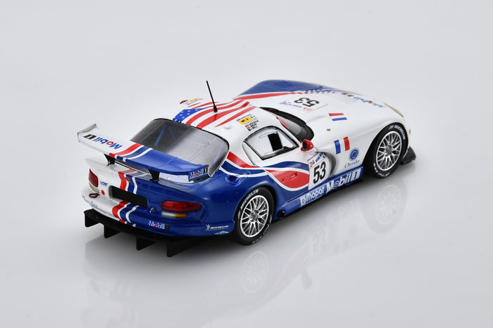 1:43 scale model Dodge (Chrysler) Viper GTS-R (GT2 Class Winner, Le Mans 1998) by Spark | Rear Overhead View