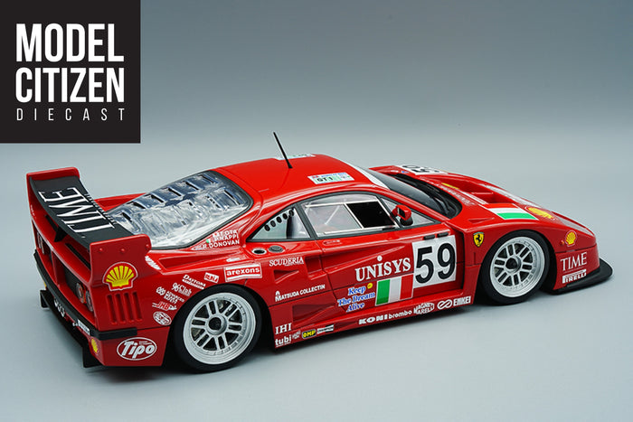 1:12 Scale Ferrari F40 LM (Ennea Ferrari Club Italia - 1996 24 Hours of Le Mans) by Tecnomodel | Rear Quarter