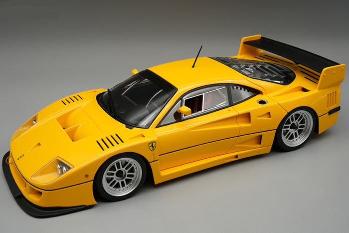 1:12 scale model Ferrari F40 LM by Tecnomodel | Yellow Variant