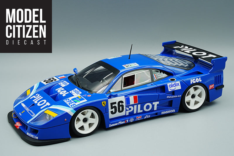 1:12 Scale Ferrari F40 LM (Pilot Pen Racing - 1996 24 Hours of Le Mans) by Tecnomodel | Front Quarter