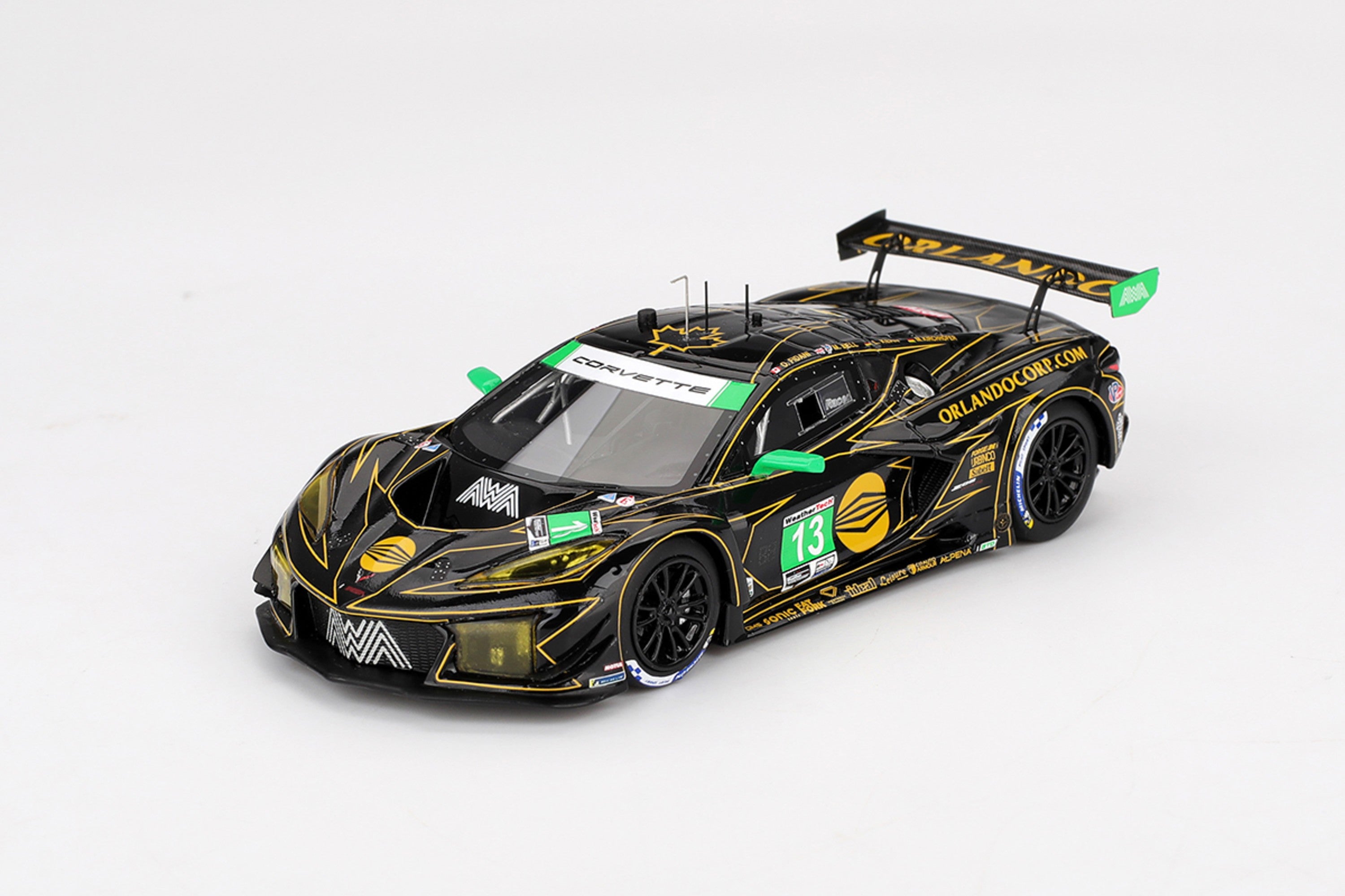 1:43 Scale Chevrolet Corvette Z06 GT3.R (2025 Rolex 24 GTD Winner) by TSM | Front Quarter