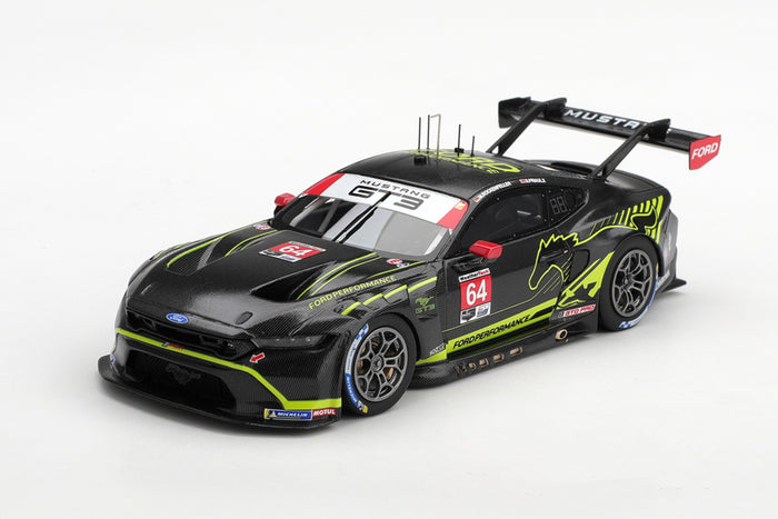 1:43 scale model Ford Mustang GT3 (2025 IMSA VIR #64) by TSM | Front Quarter View