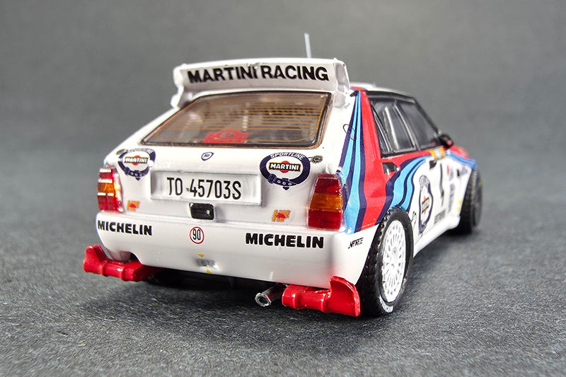 1:64 Scale Lancia Delta HF Integrale (1992 Monte Carlo Rally Winner) by Tarmac Works | Rear Detail