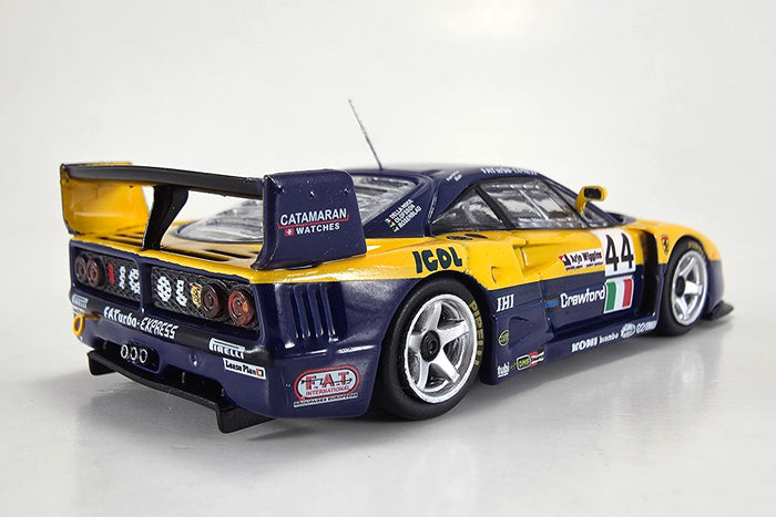 1:64 scale diecast Ferrari F40 GTE (1996 24 Hours of Le Mans #44) by Tarmac Works | Right Rear Quarter
