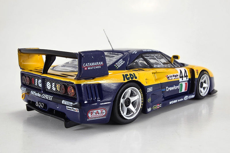 1:64 scale diecast Ferrari F40 GTE (1996 24 Hours of Le Mans #44) by Tarmac Works | Right Rear Quarter