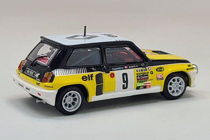 Renault 5 Turbo (1981 Monte Carlo Rally Winner) | 1:64 Scale Diecast Model Car by Tarmac Works | Front Quarter