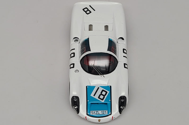 Porsche 910 (1967 Nurburgring 1000km) | 1:43 Scale Model Car by Spark | 3rd Place, Overhead View