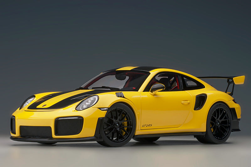 Porsche 911 GT2RS Weissach Package (991.2) | 1:18 Scale Model Car by AUTOart | Racing Yellow Variant