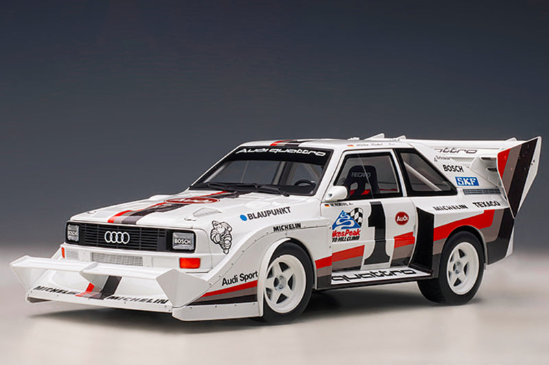 Audi Sport Quattro S1 (1987 Pikes Peak Winner) | 1:18 Scale Model Car by AUTOart | Front Quarter