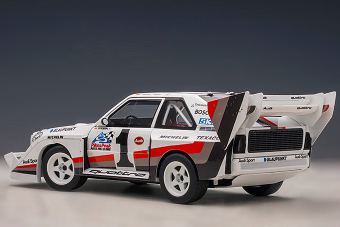 Audi Sport Quattro S1 (1987 Pikes Peak Winner) | 1:18 Scale Model Car by AUTOart | Rear Quarter