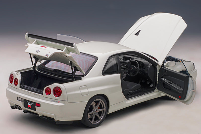 Nissan Skyline GT-R V-Spec II (R34) | 1:18 Scale Model Car by AUTOart | Open Parts