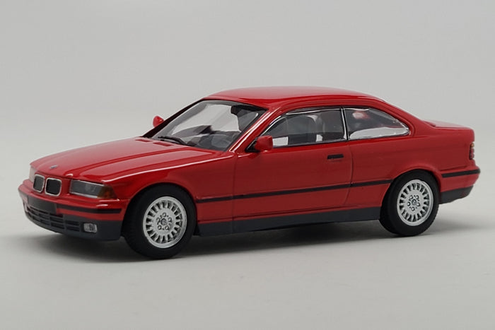 BMW 3-Series Coupe (E36) | 1:43 Scale Diecast Model Car by Maxichamps | Front Quarter