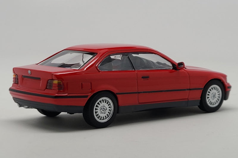 BMW 3-Series Coupe (E36) | 1:43 Scale Diecast Model Car by Maxichamps | Rear Quarter