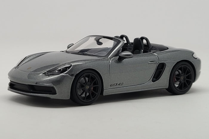 Porsche 718 Boxster GTS 4.0 (2020) | 1:43 Scale Diecast Model Car by Minichamps | Grey Variant