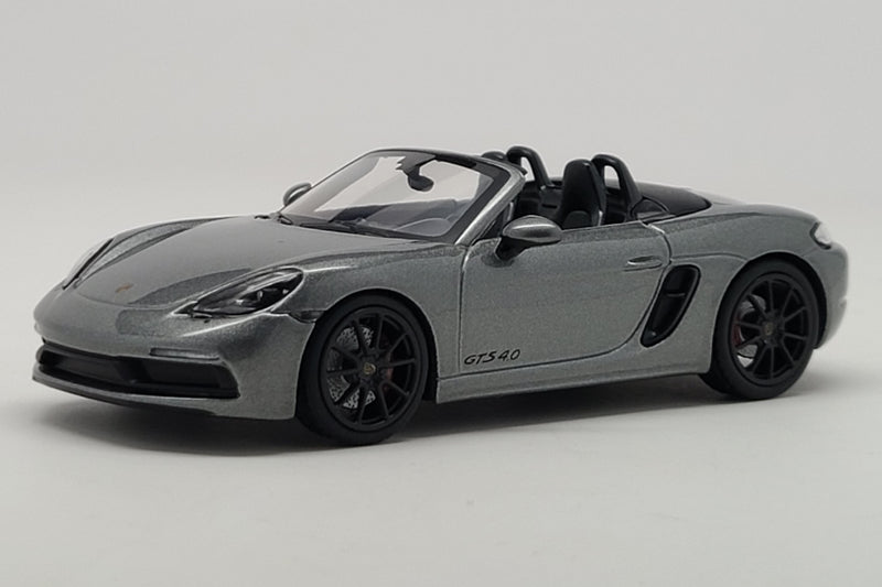 Porsche 718 Boxster GTS 4.0 (2020) | 1:43 Scale Diecast Model Car by Minichamps | Grey Variant