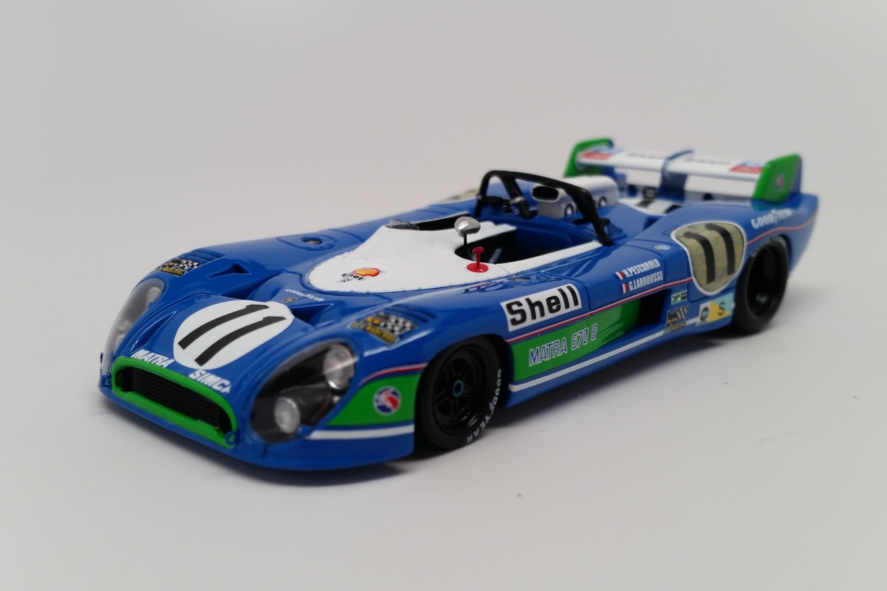 Matra-Simca MS670B (1973 Le Mans Winner) | 1:43 Scale Model Car by Spark | Front Quarter