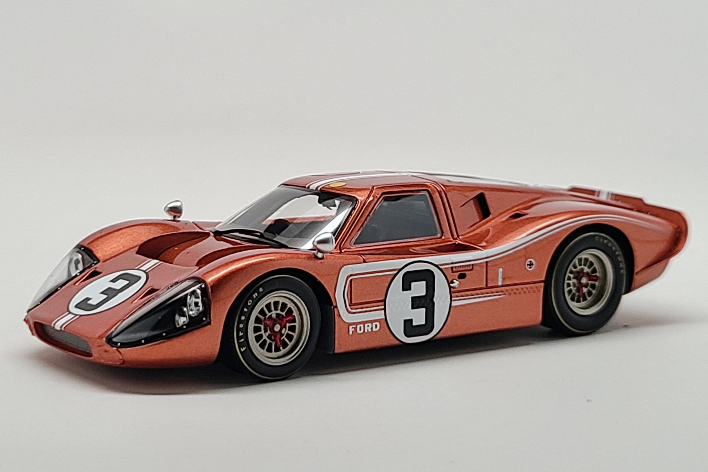 Ford Mk. IV (1967 Le Mans - Andretti/Bianchi) | 1:43 Scale Model Car by Spark | Front Quarter