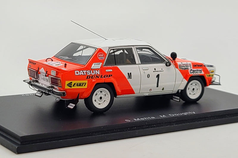 Datsun Violet GT (1982 Safari Rally Winner) | 1:43 Scale Model Car by Spark | Rear Quarter